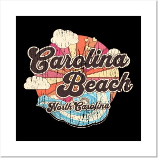 Carolina Beach, NC Summertime Vacationing Beachgoing Waves Posters and Art